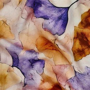 Viscose Radiance Digital Leaves, Yellow