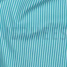Poplin bomuld Stripe, Turquoise