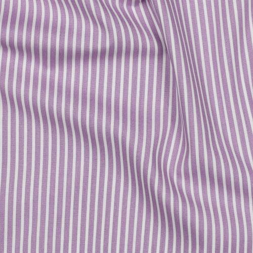 Poplin Bomuld Stripe, Lilac