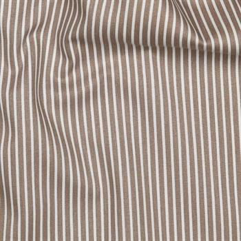 Poplin Bomuld Stripe Taupe