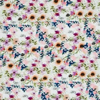 Økotex bomulds jersey, Blomster