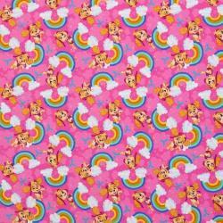 Økotex bomulds jersey, Paw Patrol  Regnbue