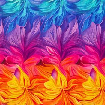 Økotex bomulds jersey, Blomster