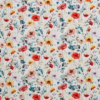 Økotex bomulds jersey, Blomster