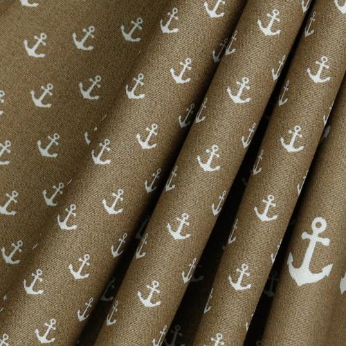 Poplin Petit Anchor, Taupe