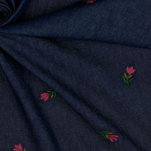 Jeans Embroidery Dark blue