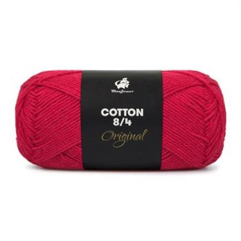 Cotton 8/4 Mørkerød