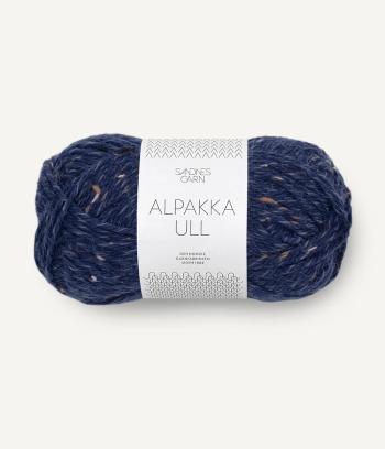 Alpakka ull, Marineblå tweed