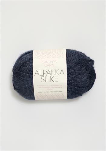 Alpakka silke 6081 Mørk jeansblå