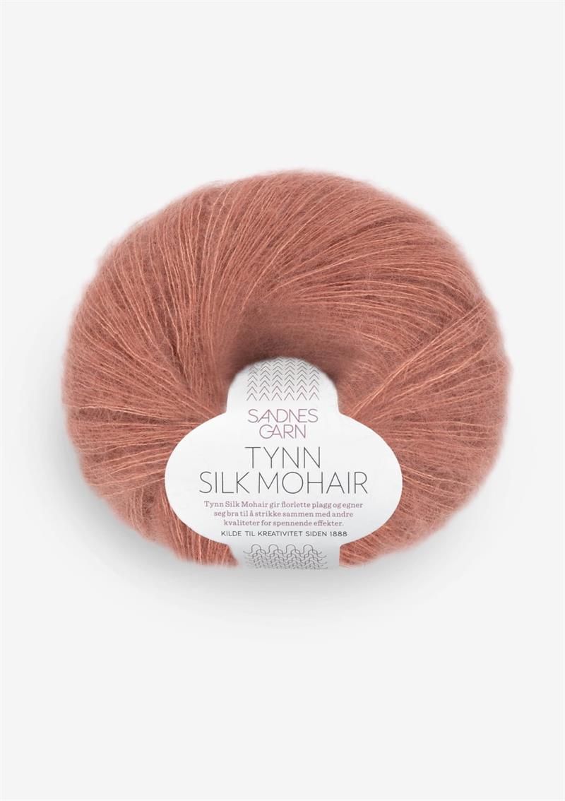 Tynn Silk mohair, Støvet Plommerosa