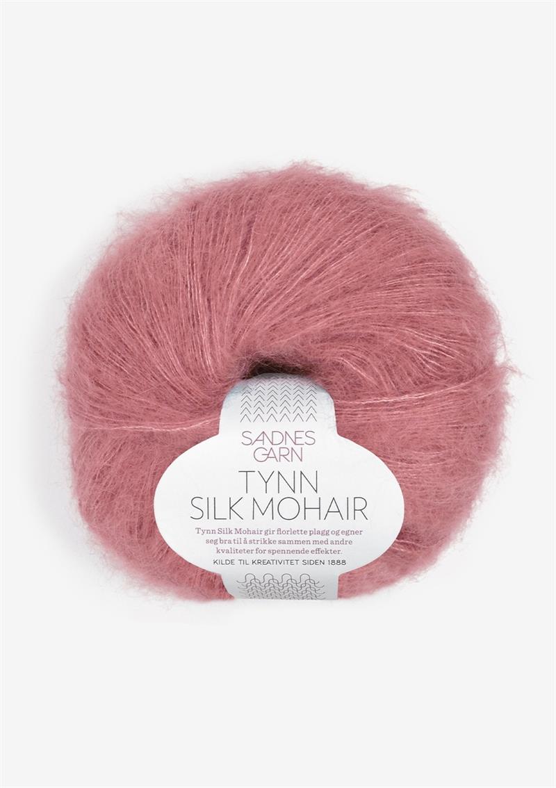 Tynn Silk mohair, Mørk gammelrosa