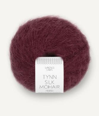 Tynn Silk Mohair, Dyb burgunder