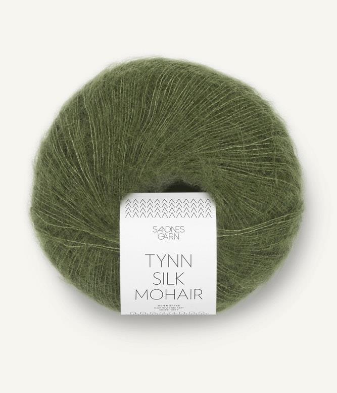 Tynn Silk mohair, Olivengrøn