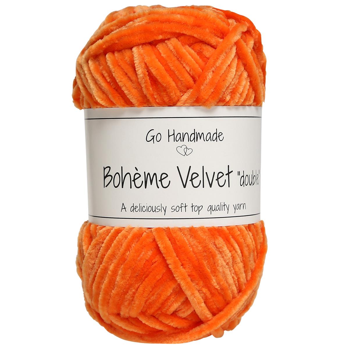 Bohème velvet Warm orange