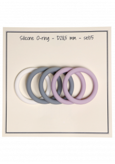 Silikone O-ringe Hvid/Lavendel/Grå