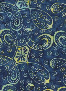 Batik dark blue symbols