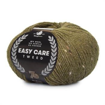 Easy care tweed Mørk oliven