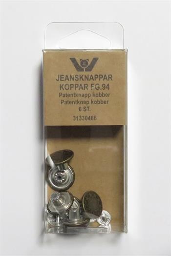 Jeansknap(patentknap) Kobber