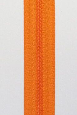 Lynlås, metermål, spiral, 4mm, Orange