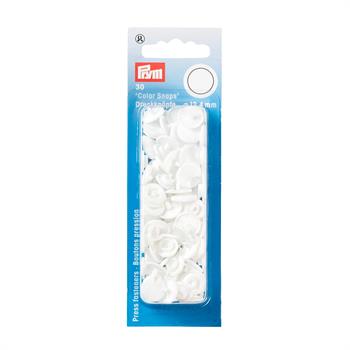 Prym trykknap plastic, White