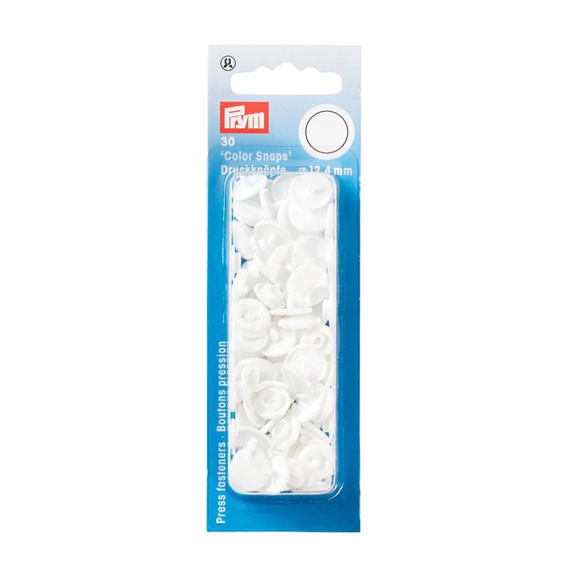 Prym trykknap plastic, White