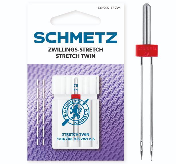 Schmetz zwilling stretch-nål 2,5/75