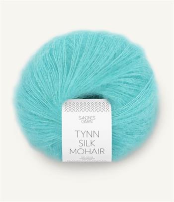 Tynn Silk Mohair Blå turkis