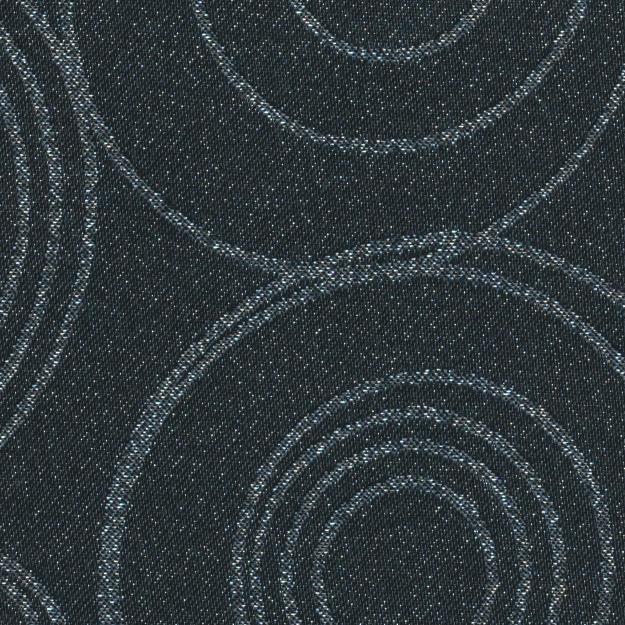 Dug-stof Jacqard Sort/sølv