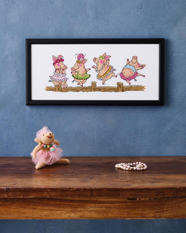 Dansende grise, Billede