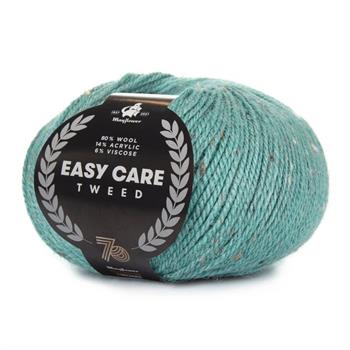 Easy care tweed Mørk akvamarin