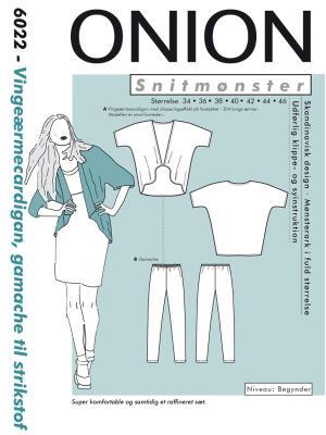 Vingeærme cardigan, gamache til strikstof 34 - 46