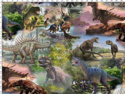 Økotex bomulds jersey m/Dinosaur