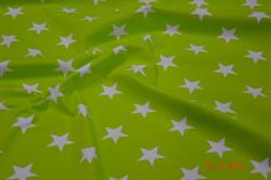 Lysgrøn  bomúlds jersey m/stjerner