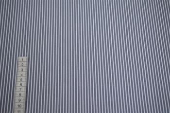 Poplin Bomuld Stripe Grey 