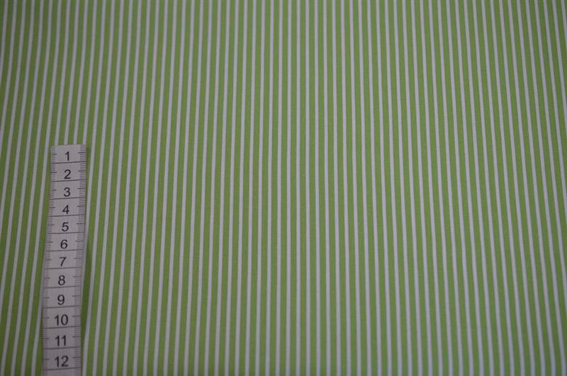 Poplin Bomuld Stripe Lime 