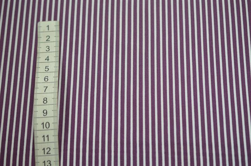 Poplin Bomuld Stripe Purple