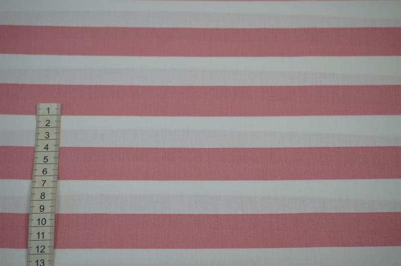 Økotex Bomuld/Poplin Stripe Gammel Rosa