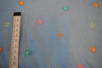 Denim Embroidery, Dusty blue