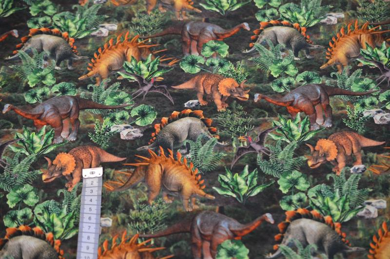 Økotex bomulds jersey m/Dinosaur