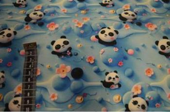 Økotex bomulds jersey, Panda