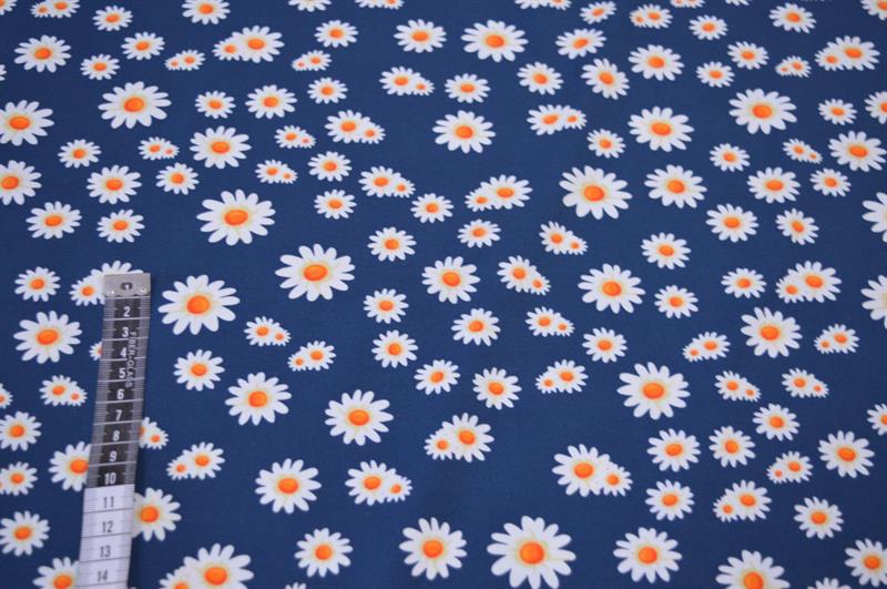 Økotex bomulds jersey m/Marguritter