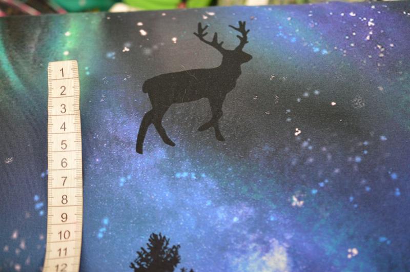 Økotex bomulds jersey m/Nordlys