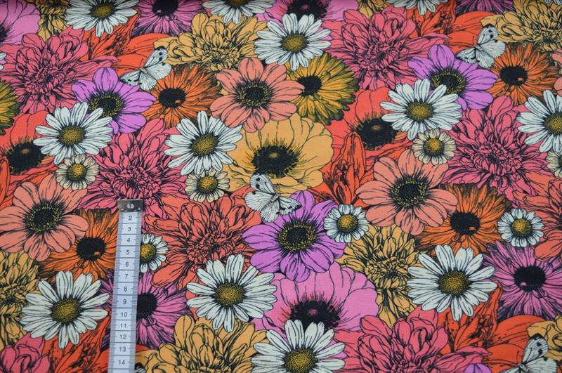 Økotex bomulds jersey m/Marguriter