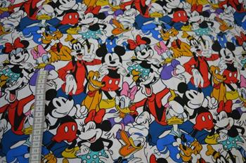 Økotex bomulds jersey, Anders And, Mickey Mouse m.fl