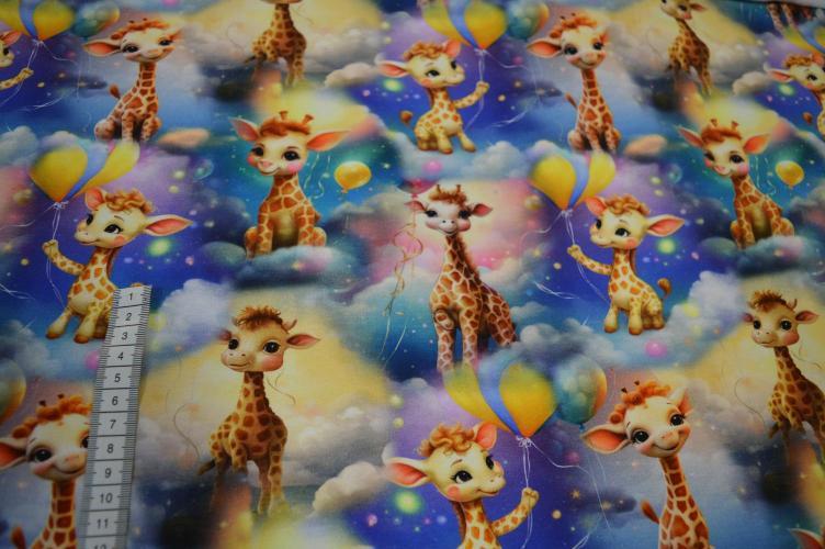 Økotex bomulds jersey m/Giraf