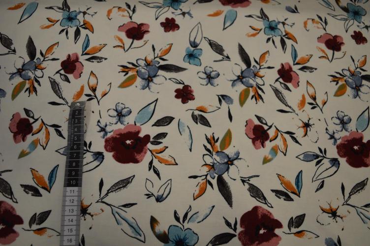 Viscose jersey, Blomster