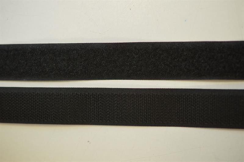 Velcro (Hook og Loop) Sort  20mm