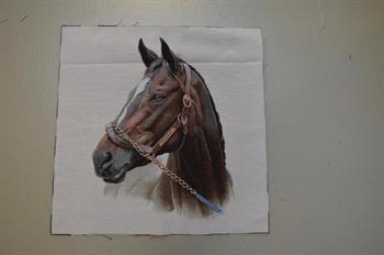 Gobelin stykke; Hest