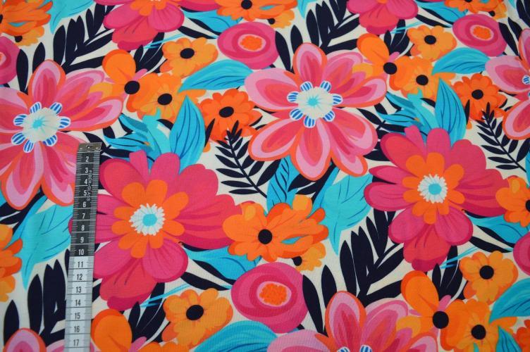 Økotex bambus m/Blomster