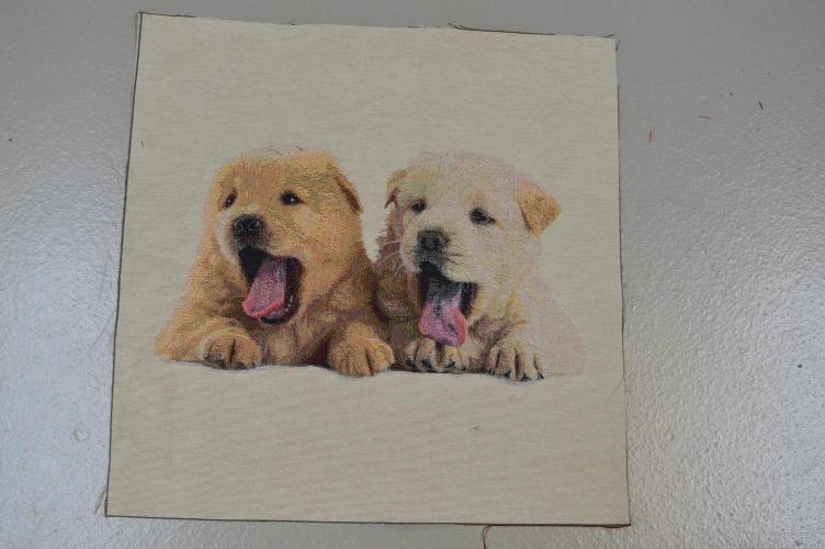 Gobelin stykke, Hunde